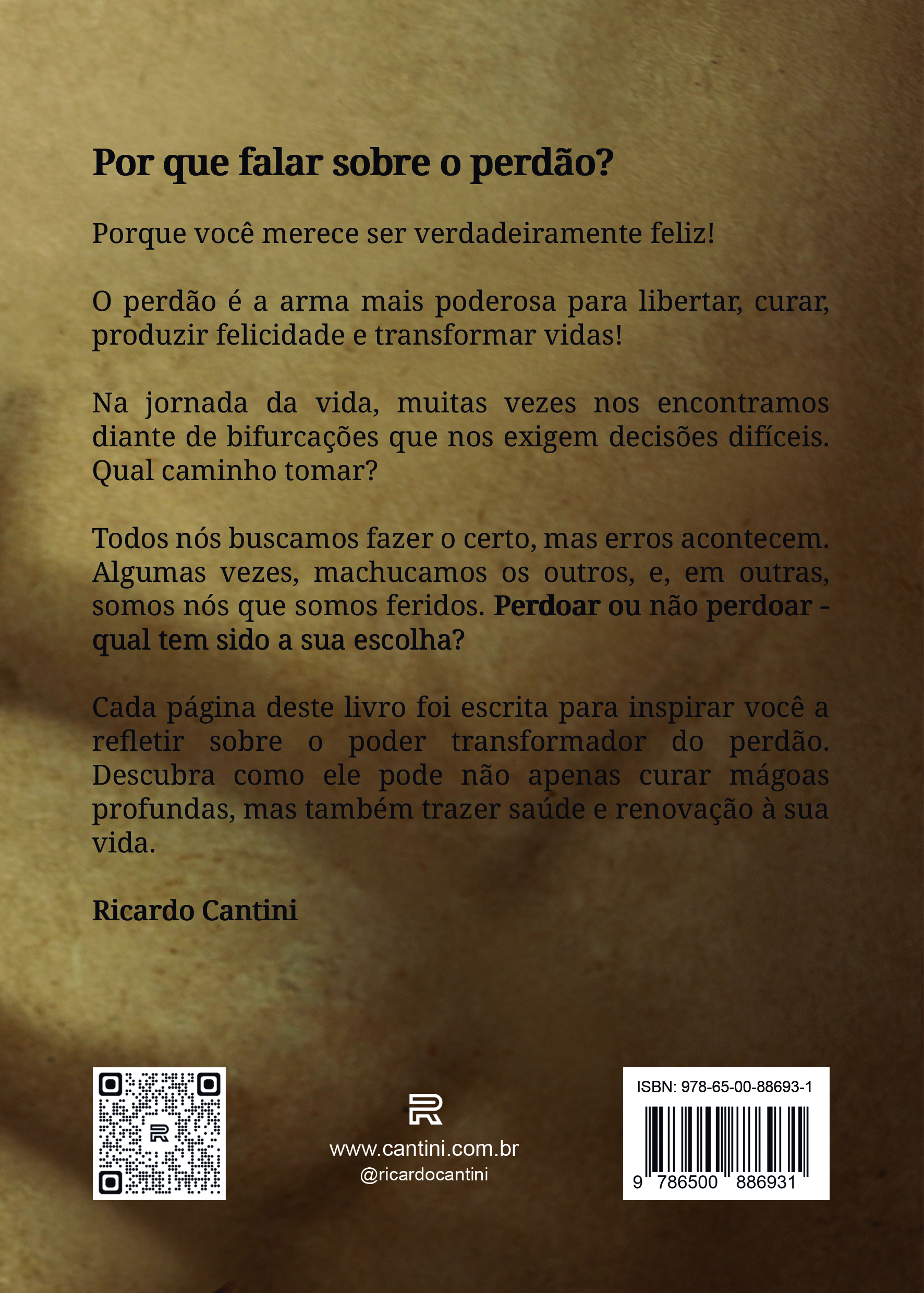 Contracapa do livro O Perdão